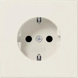 JUNG wandcontactdoos randaarde met klauwbevestiging LS990 creme (LS 1520)