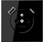 wandcontactdoos penaarde Safety+ met USB type A en C LS990 zwart glans (LS 1520 F-15 CA SW)