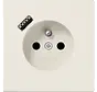 wandcontactdoos penaarde Safety+ met USB type A LS990 creme (LS 1520 F-18 A)