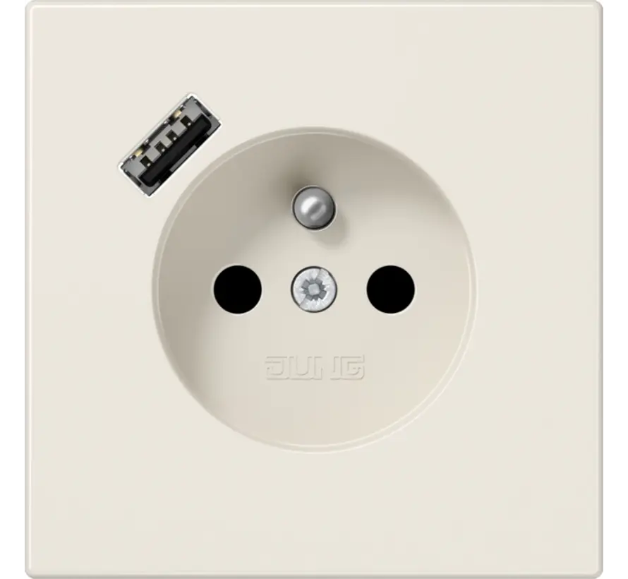 wandcontactdoos penaarde Safety+ met USB type A LS990 creme (LS 1520 F-18 A)