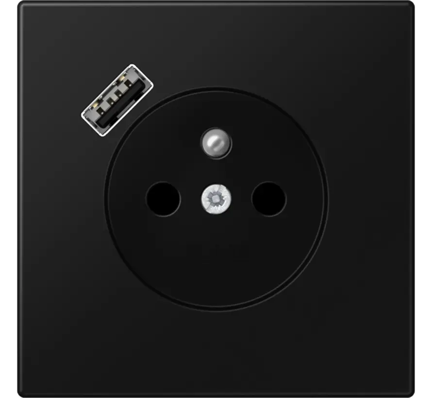 wandcontactdoos penaarde Safety+ met USB type A LS990 grafietzwart mat (LS 1520 F-18 ASWM)