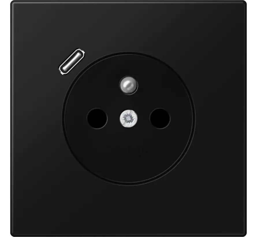 wandcontactdoos penaarde Safety+ met USB type C LS990 grafietzwart mat (LS 1520 F-18 C SWM)
