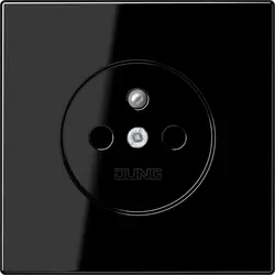 JUNG wandcontactdoos penaarde Safety+ LS990 zwart glans (LS 1520 FKI SW)