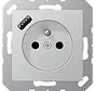 wandcontactdoos penaarde Safety+ met USB type A A-range aluminium (A 1520 F-18 A AL)