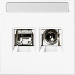 JUNG Smart-TV-aansluitdoos LS990 sneeuwwit mat (MMD LS 4521 WWM)