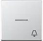 schakelwip met belsymbool controlevenster A-range aluminium (A 590 KO5 K AL)