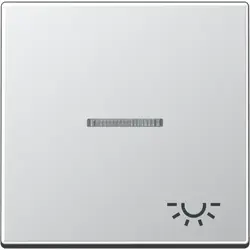 JUNG schakelwip met lichtsymbool en controlevenster A-range aluminium (A 590 KO5 L AL)