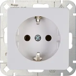 Kopp wandcontactdoos randaarde HK02 Milano arctic wit (914813003)