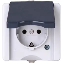 Kopp opbouw wandcontactdoos randaarde deksel IP44 ProAQA grijs (947456005)