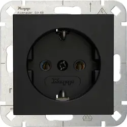 Kopp wandcontactdoos randaarde HK07 Athenis zwart mat (949350008)