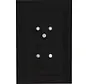 wandcontactdoos 2-voudig zonder randaarde Safety+ voor enkele inbouwdoos HK07 Athenis zwart mat (950050007)