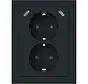 opbouw hoekstopcontact 2-voudig randaarde Safety+ en 2x USB C Future Linear zwart mat (202EAPJRB2USBC-885)