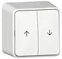 jaloeziedrukcontact opbouw met interne montageplaat opbouw wit (315813)