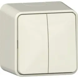 Gira serieschakelaar met interne montageplaat opbouw creme (310512)