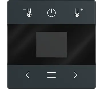 Busch-Jaeger centraalplaat voor kamerthermostaat met display en Bluetooth Future Linear antraciet glans (1794 MDRT-81)