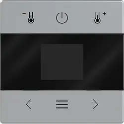 Busch-Jaeger centraalplaat voor kamerthermostaat met display en Bluetooth Future Linear aluzilver (1794 MDRT-83)