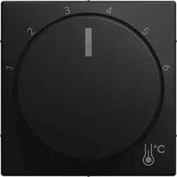 Busch-Jaeger draaiknop voor kamerthermostaat 1094/1097U Balance SI zwart mat (1794 R-915)