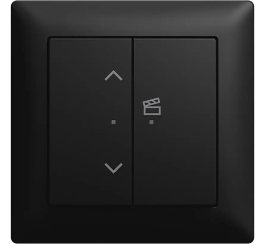 jaloeziesokkel flex 1-voudig complete set met bedieningselement draadloos Balance SI zwart mat (62731/UJ-915-WL)