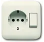 combinatie schakelaar/wandcontactdoos randaarde Standaard SI (4310/6 EUJ-212-500)