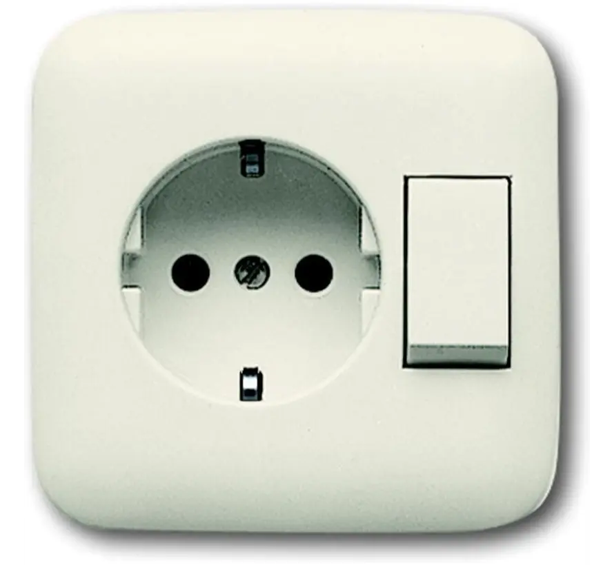 combinatie schakelaar/wandcontactdoos randaarde Standaard SI (4310/6 EUJ-212-500)