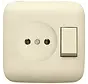 combinatie wandcontactdoos/schakelaar zonder randaarde Standaard SI (4310/6 UJ-212-500)