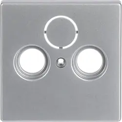 Busch-Jaeger centraalplaat antenne/COAX wandcontactdoos Future Linear aluzilver mat (1743-83)