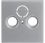 centraalplaat antenne/COAX wandcontactdoos Future Linear aluzilver mat (1743-83)