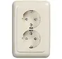 wandcontactdoos 2-voudig randaarde Safety+ voor ovale 1,5 inbouwdoos standaard SI (302EUJT-212)