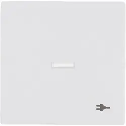 Busch-Jaeger schakelwip met controlevenster en symbool stekker Future Linear studiowit mat (1789 ST-884)