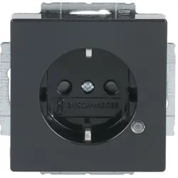 Busch-Jaeger wandcontactdoos randaarde Safety+ met LED-controleverlichting Future Linear antraciet glans (20 EUCBL-81)
