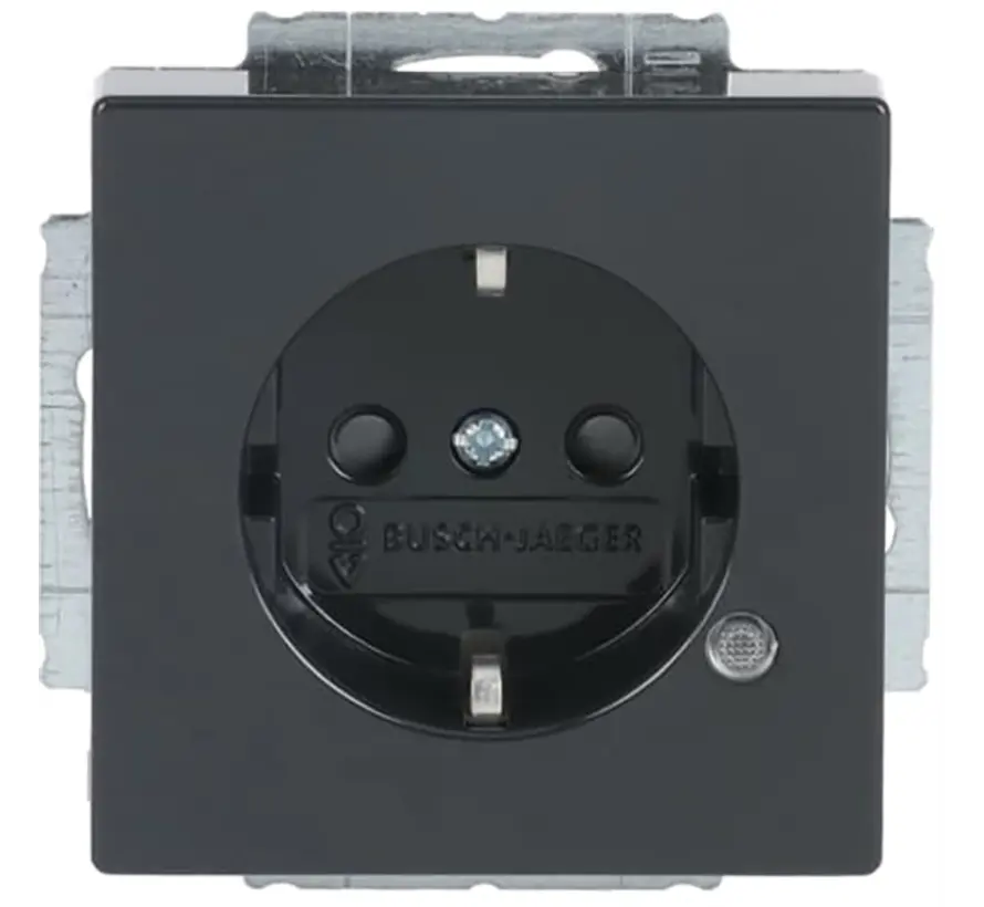 wandcontactdoos randaarde Safety+ met LED-controleverlichting Future Linear antraciet glans (20 EUCBL-81)