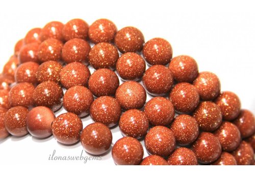 Goldstone beads gold around 12mm