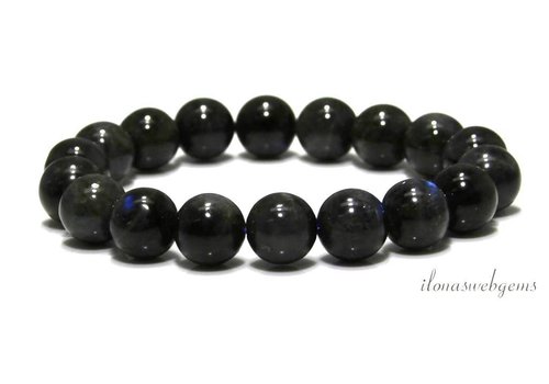 Labradorite cat eye beads bracelet around 12mm