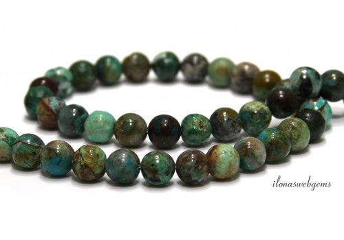 Chrysocolla kralen blauw rond ca. 9mm