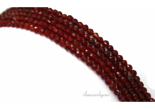 Carnelian - Cornelian beads mini faceted round approx. 2mm