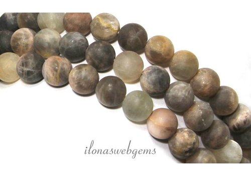 Black sunstone beads mat around 6mm