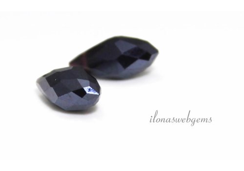 1 Paar Swarovski Style Tropfen ca. 12x6mm schwarz