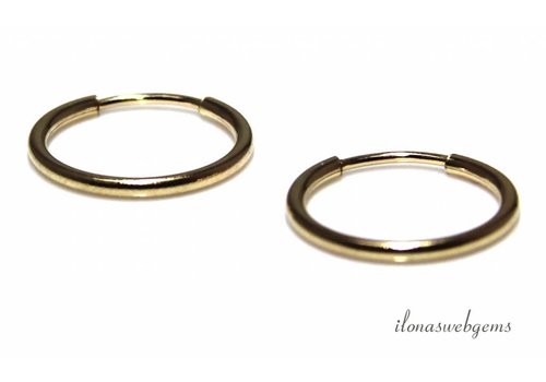 1 paar 14k/20 Gold filled creolen ca. 14mm