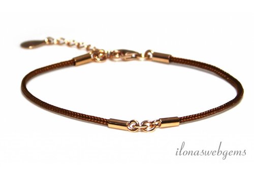 Armbandbasis mit Rosé Vermeil ca. 15,5 cm