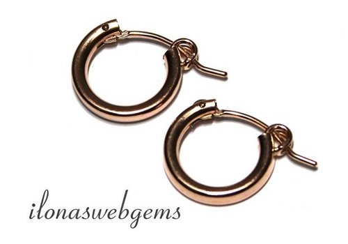 1 Paar Creolen mit 14-karätigem/20-karätigem Goldfilled, 15 mm