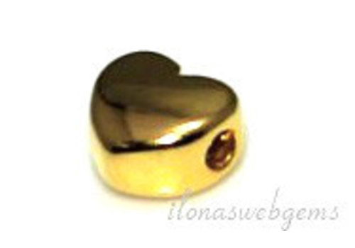 Vermeil bead heart approx. 7x6mm