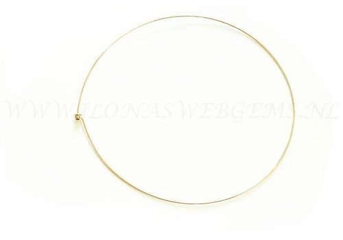 Spang met haaksluiting in warme goudkleur