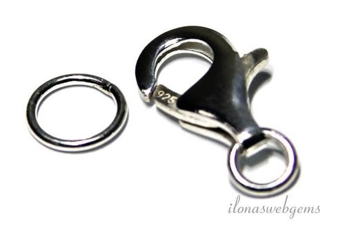 Sterling zilveren lobsterslot 11mm