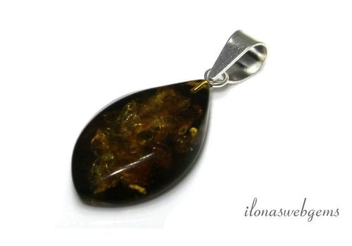 Amber / Amber pendant approx. 31x18x8mm