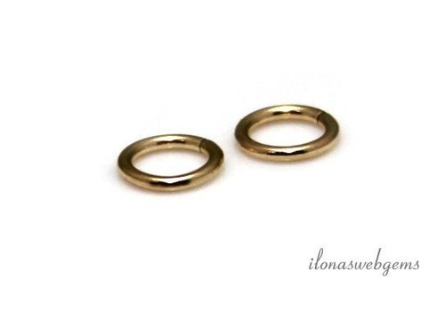 1 stuk 14k/20 Gold filled gesloten oogje ca. 6x0.8mm