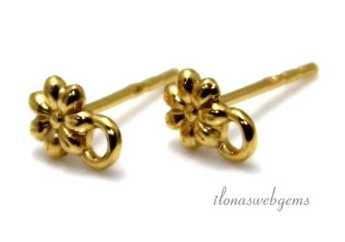 Vermeil-Ohrstecker Blume