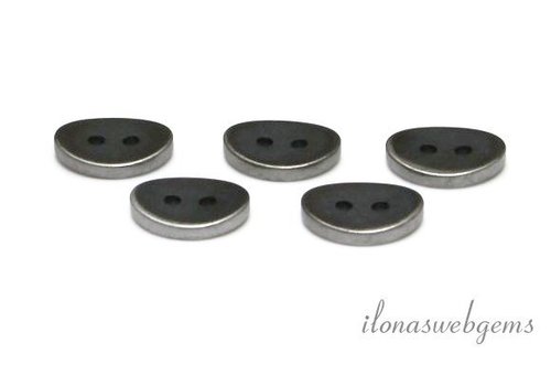 Hematiet knopen ca. 14x10mm