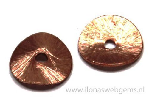 1 Stück Rosévergoldete Chips 10mm