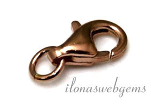 Rosé vermeil lobsterslotje 9mm
