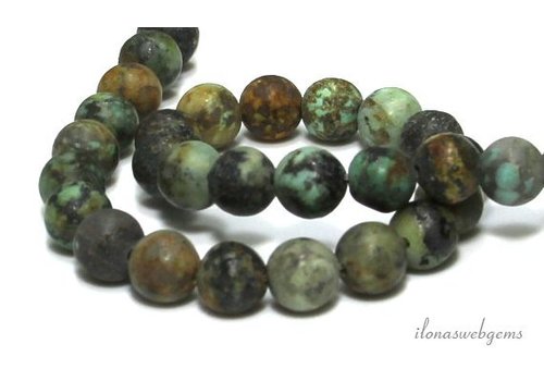 New African Turquoise beads matt around 6mm